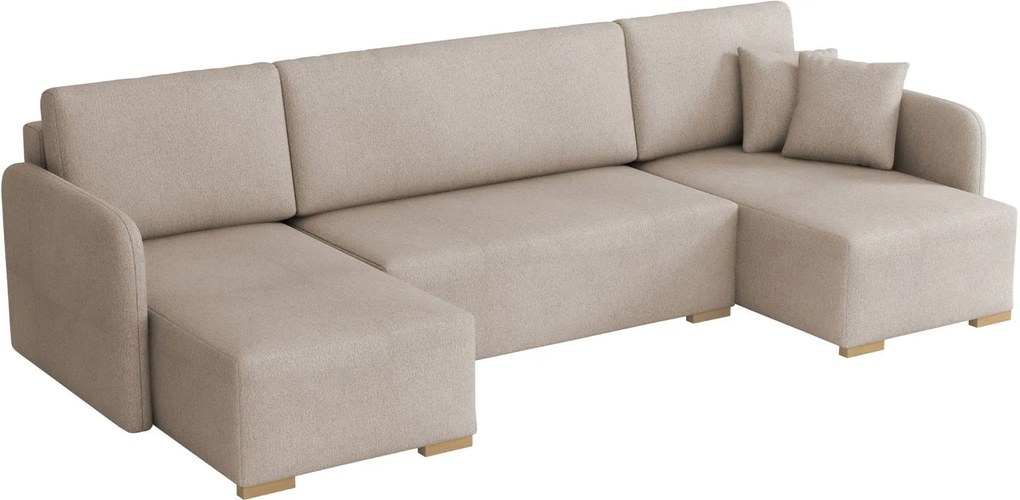 Ъглов диван Комо U-бежов