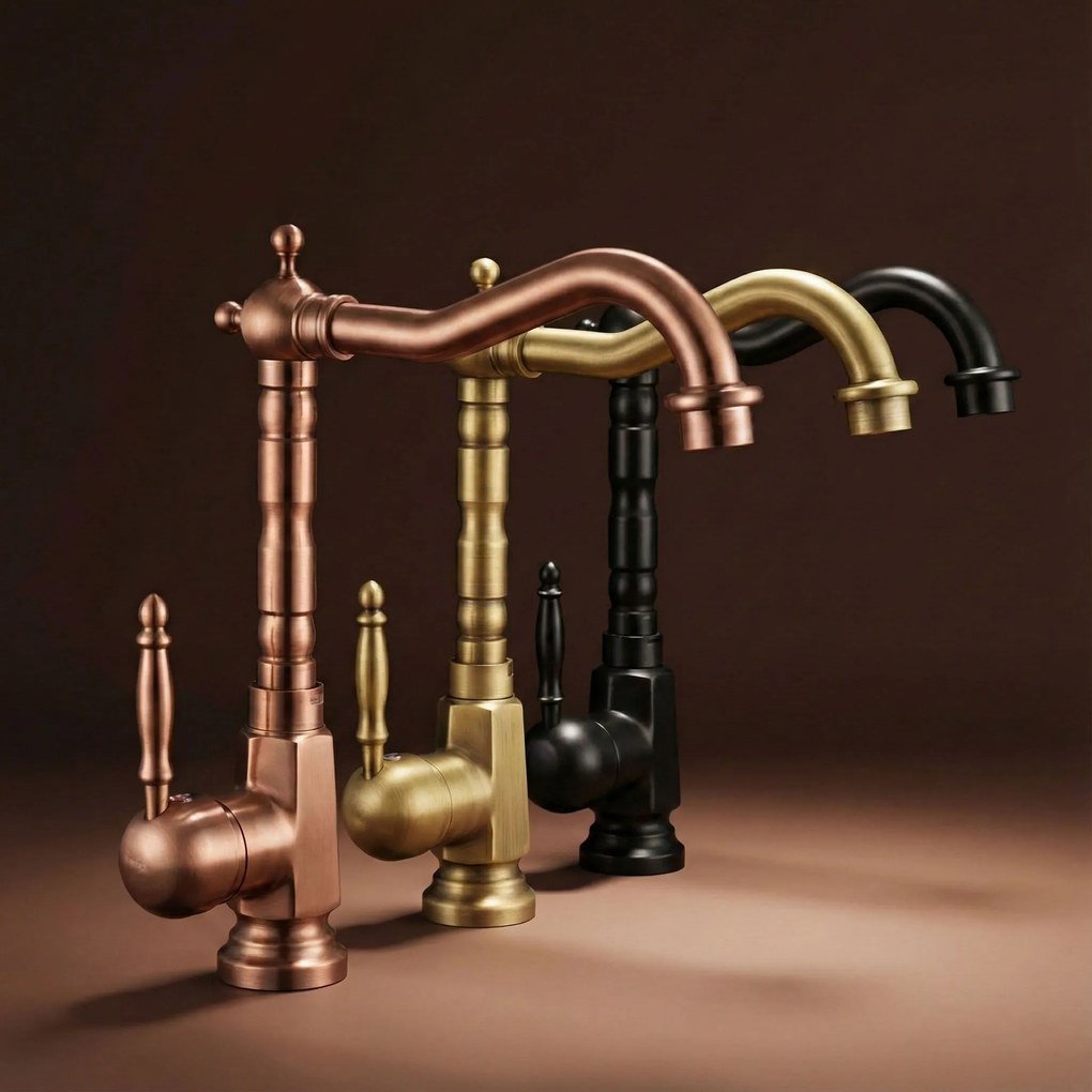 Смесител за мивка Rea Bona Old Gold High