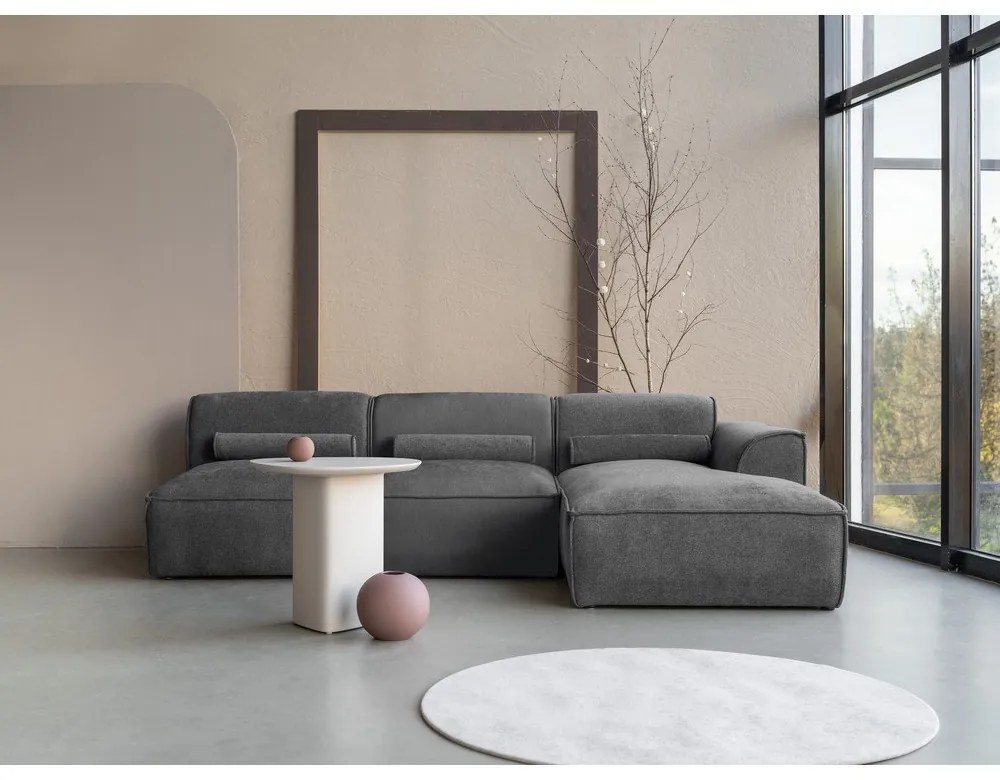 Сив ъглов диван (десен ъгъл) Flex Felix – Miuform