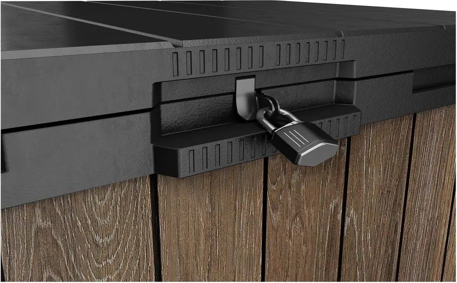 Тъмнокафява пластмасова градинска кутия за съхранение Deco – Keter