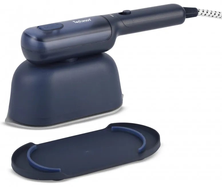 Уред за гладене с пара Techwood TDV-1204F, 1200W, 110 ml, 17 g/min, Вертикално и хоризонтално гладене, Тъмносин