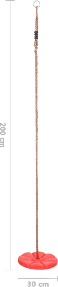 Люлка тип чиния, 200 см, червена