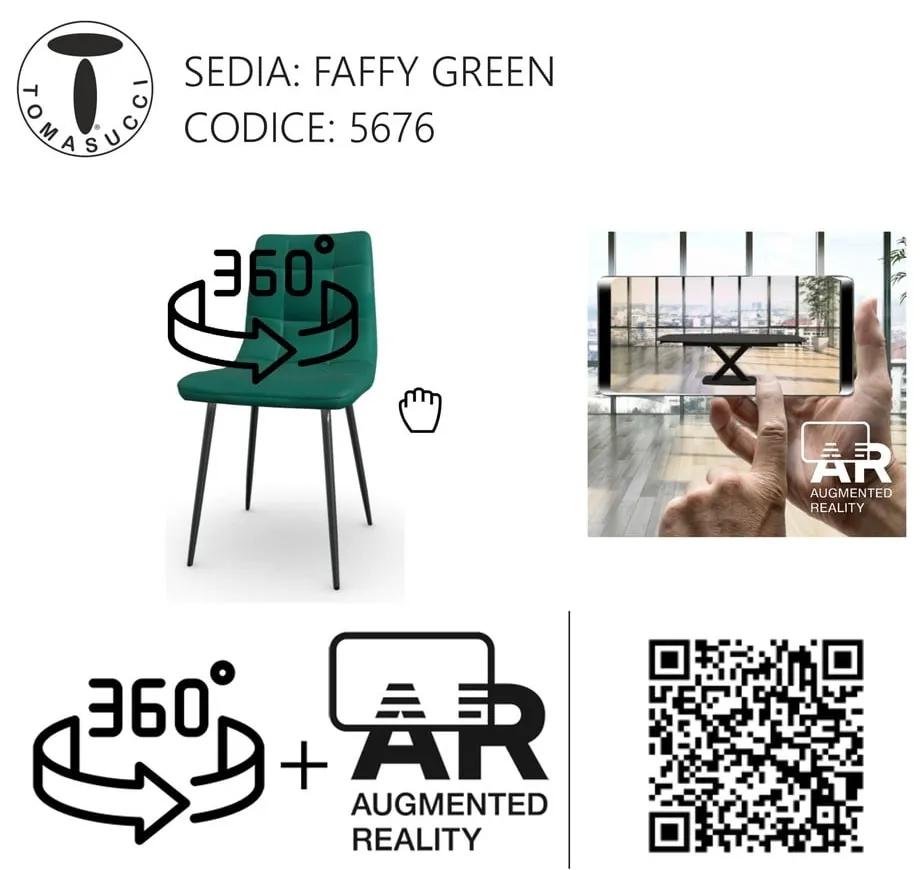 Зелени кадифени трапезни столове в комплект от 2 броя Faffy - Tomasucci