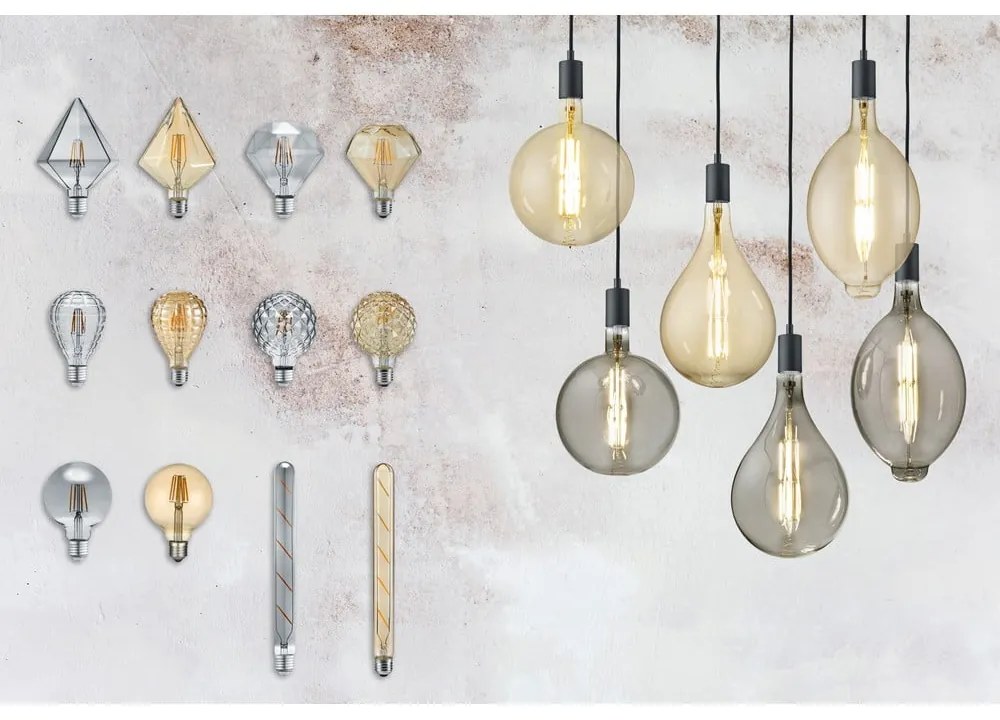 Топла бяла LED/с нажежаема жичка крушка E27, 6 W Globe – Trio