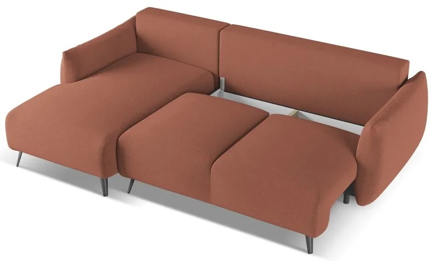 Розов ъглов диван (ляв ъгъл) Malie – Makamii