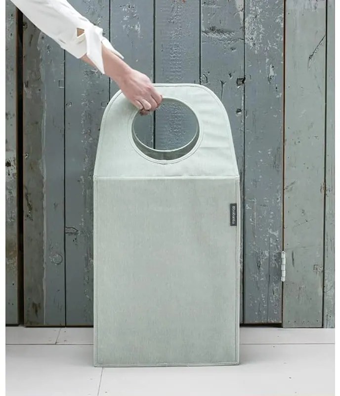 Торба за пране Brabantia 1001095, 55 л, Твърдо и отделящо се дъно, Магнитни дръжки, Зелен