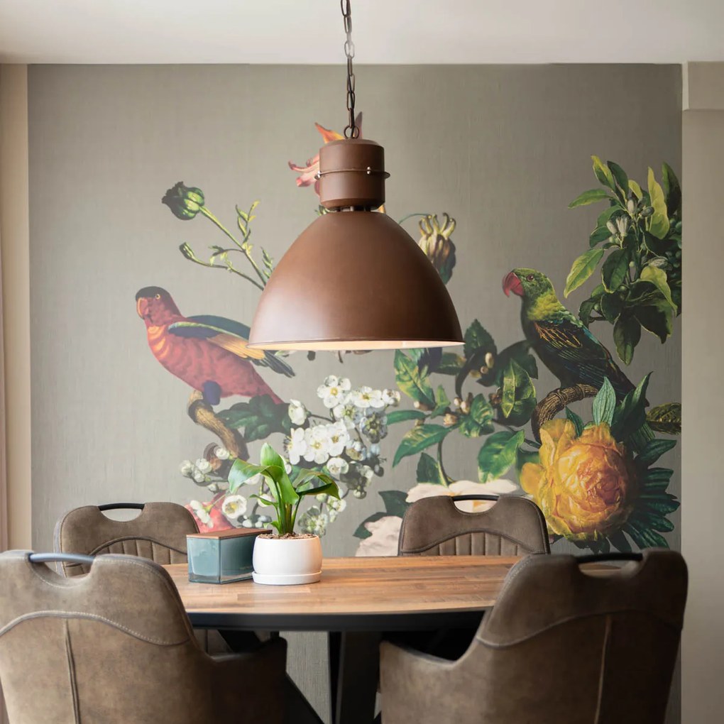 Индустриална висяща лампа ръждивокафява - Flynn