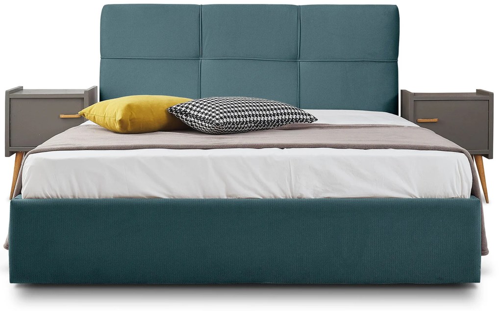 Тапицирано легло Manhattan-Gkri Anoixto-160 x 200-Ξύλα Ελάτου