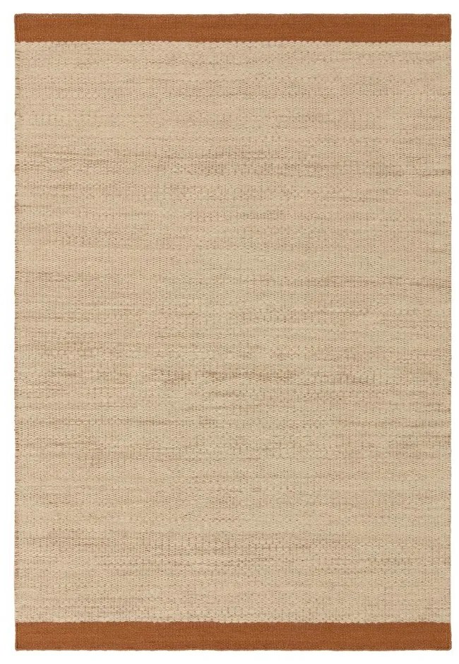 Кремав/теракотен ръчно изработен вълнен килим 120x170 cm Lima Rust – Asiatic Carpets