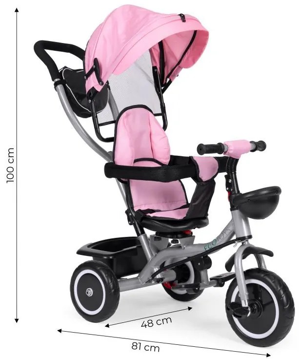 Детска триколка 2 в 1 розова