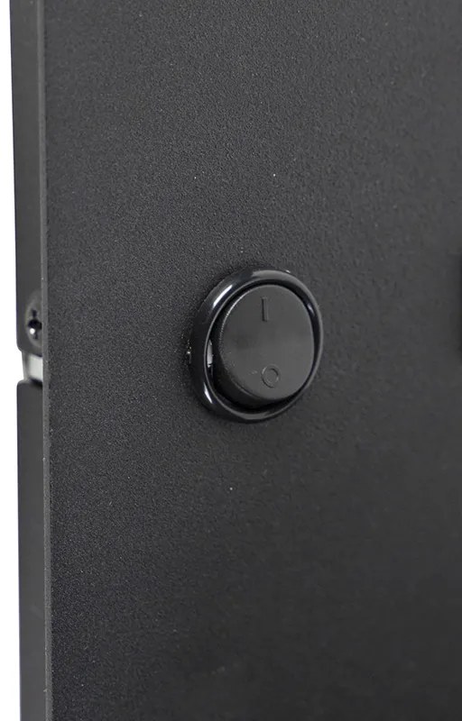 Модерна стенна лампа USB черна с гъвкава ръка - Duppio