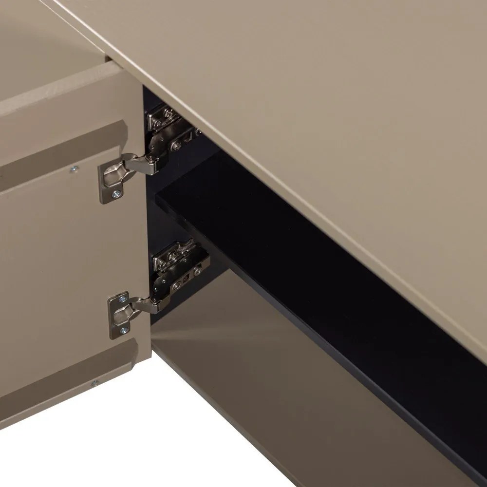 Кафяво-сива маса за телевизор от масивен бор 154x56x44 cm Gunnar – WOOOD