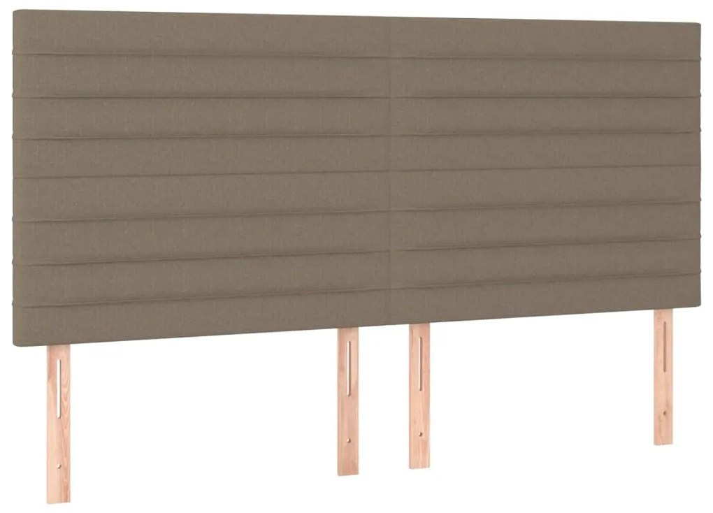 3116482 vidaXL Горни табли за легло, 4 бр, таупе, 80x5x78/88 см, плат