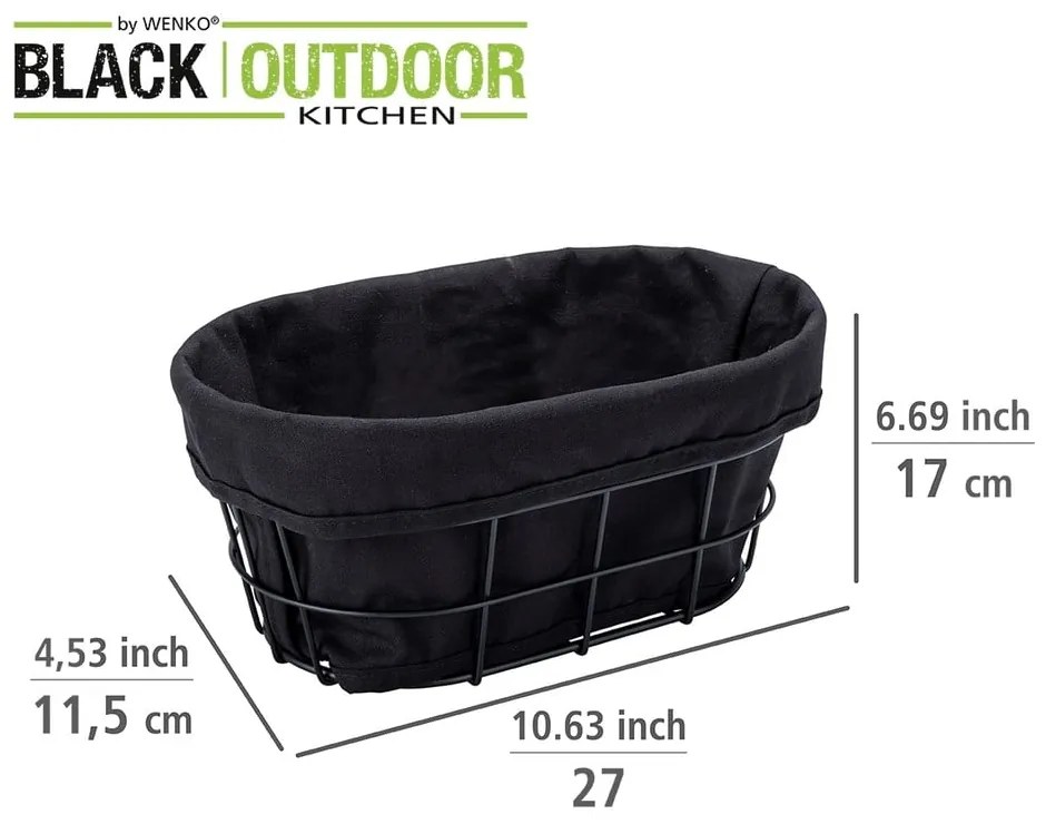 Черна торбичка за сладкиши със стойка Black Outdoor Kitchen Bela - Wenko