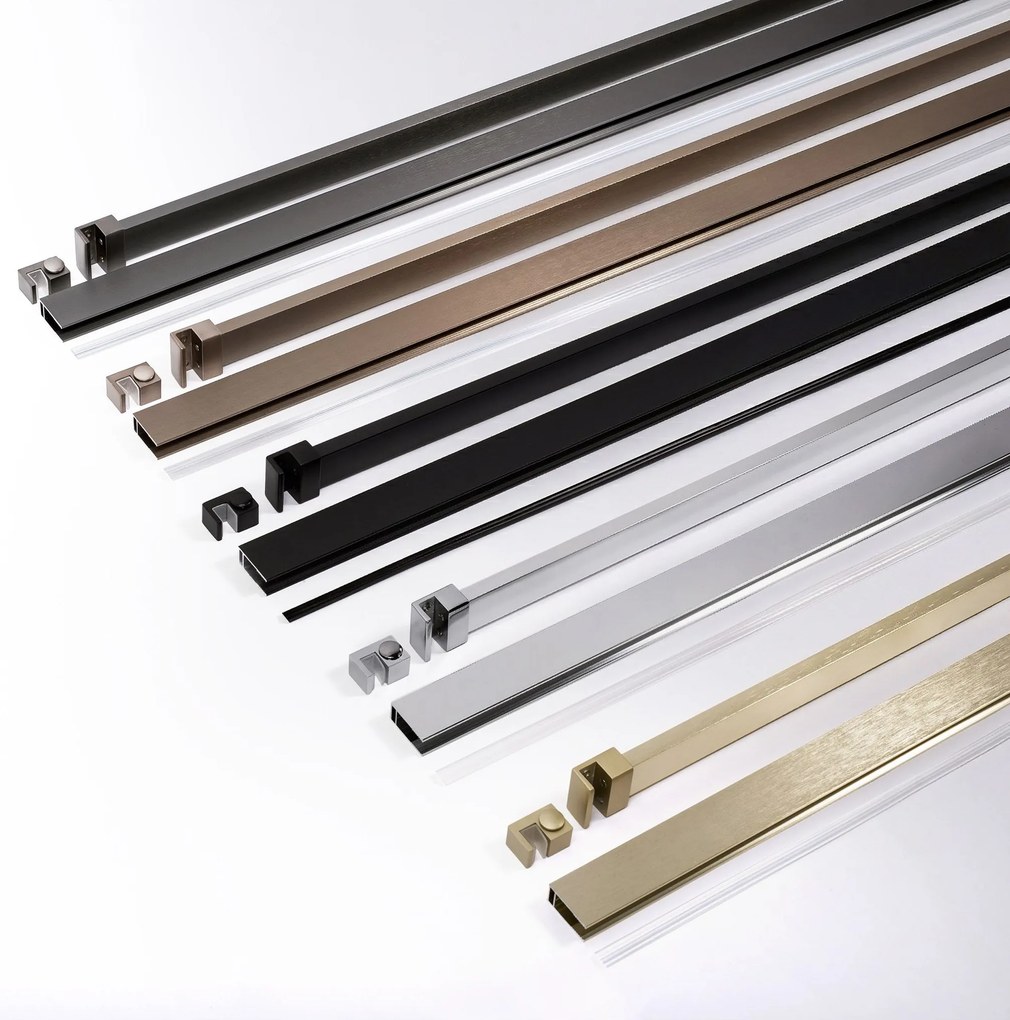 Параван за душ Rea Flexi Transparent / Brush Copper 70