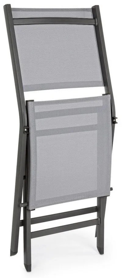 Сив градински стол метален Elin – Bizzotto