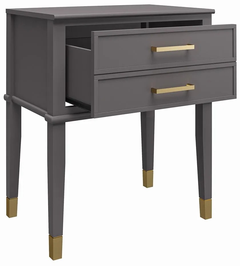 Тъмносиво нощно шкафче Westerleigh – CosmoLiving by Cosmopolitan