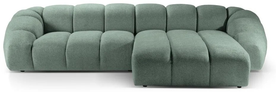 Светлозелен ъглов диван (десен ъгъл) Diana – Micadoni
