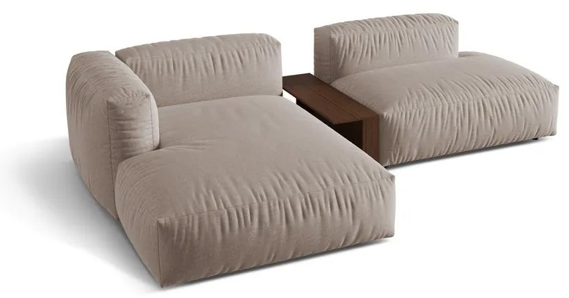 Бежов модулен ъглов диван (ляв ъгъл) Martina – Micadoni Home