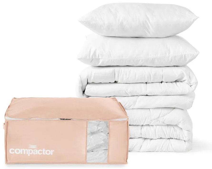 Вакуумна пластмасова кутия за съхранение на дрехи 65x45x27 cm Pink Edition – Compactor