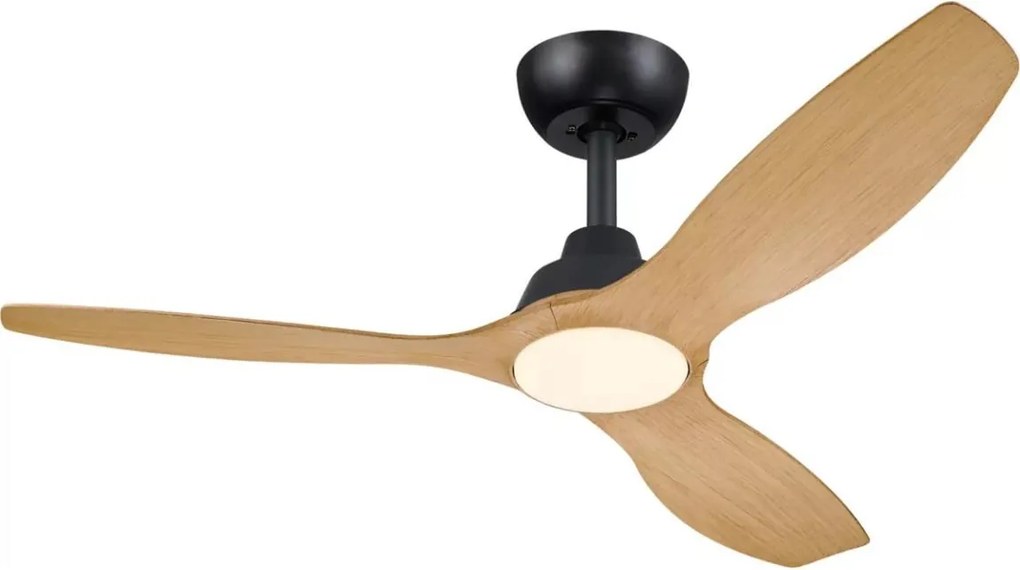 Philips-LED димируем таванен вентилатор OLAS LED/24W/230V с диаметър 132 см черен/кафяв + дистанционно управление