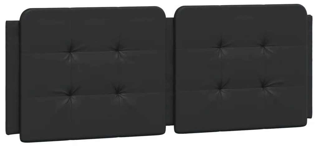 374859 vidaXL Мека табла за легло Zadar, черна, 140 см, изкуствена кожа