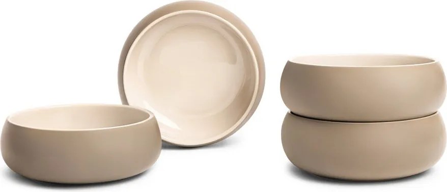 Бежови глинени купички в комплект 4 бр. за супа/рамен 1 l Terra Vira – Bonami Selection