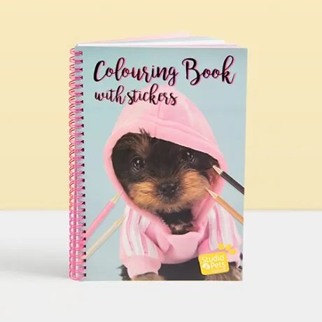 Studio Pets - А4 Книжка за оцветяване със стикери, Кученце Ади