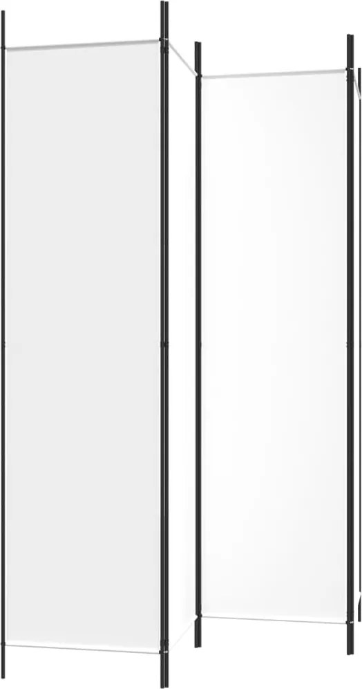 Параван за стая Walls, 4 панела, бял, 200x200 см, текстил