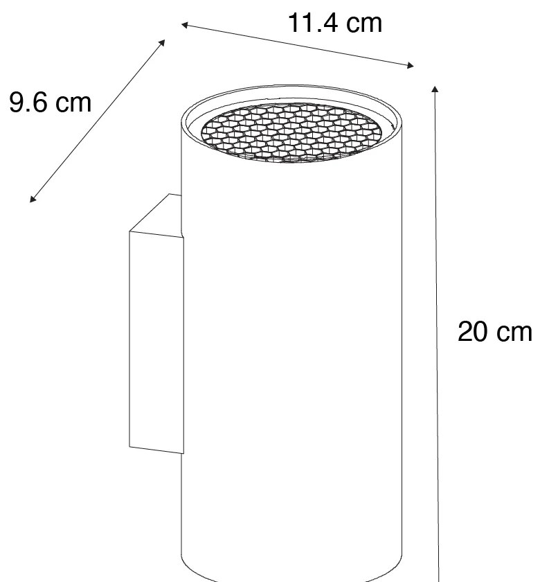 Дизайнерски стенен аплик златен кръгъл 2-светлина - Sab Honey