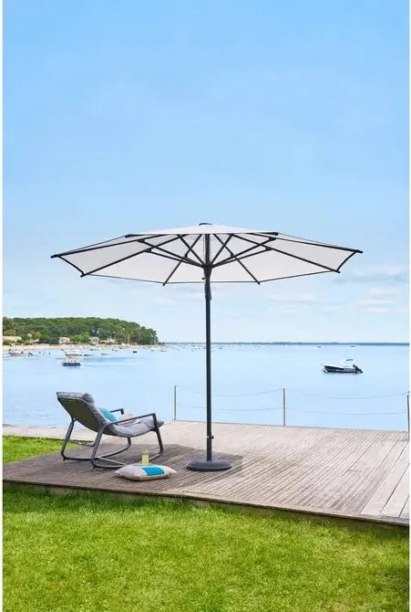 Прав чадър Hesperide Maluvia, Olefin материя, Бял, 3.5 m