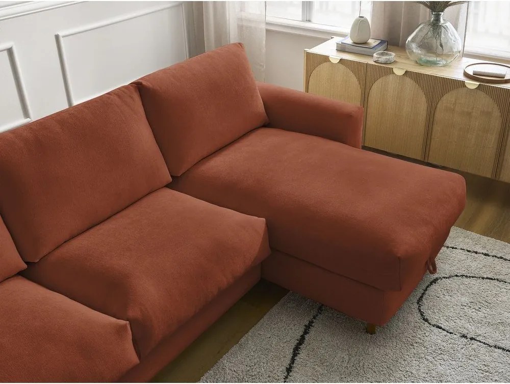 Оранжев ъглов диван Cocoone – Bobochic Paris