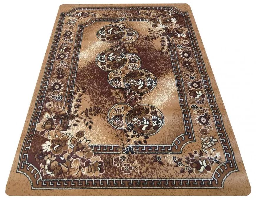 Кафяв ретро килим за хола Ширина: 60 ​​см | Дължина: 100 см