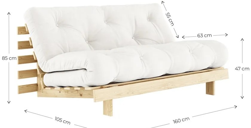 Зелен разтегателен диван 160 cm Roots - Karup Design