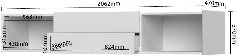 Окачен ТV шкаф Spike max