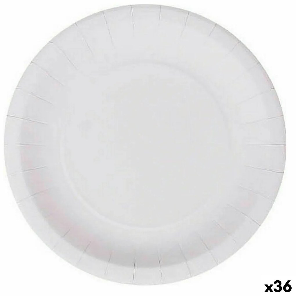 Комплект чинии Algon За Еднократна Употреба Картон Бял 25 Части 20 cm (36 броя)