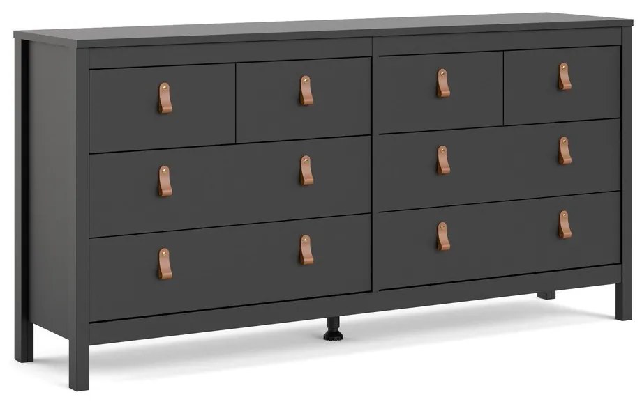 Черен нисък скрин 159x80 cm Madrid – Tvilum