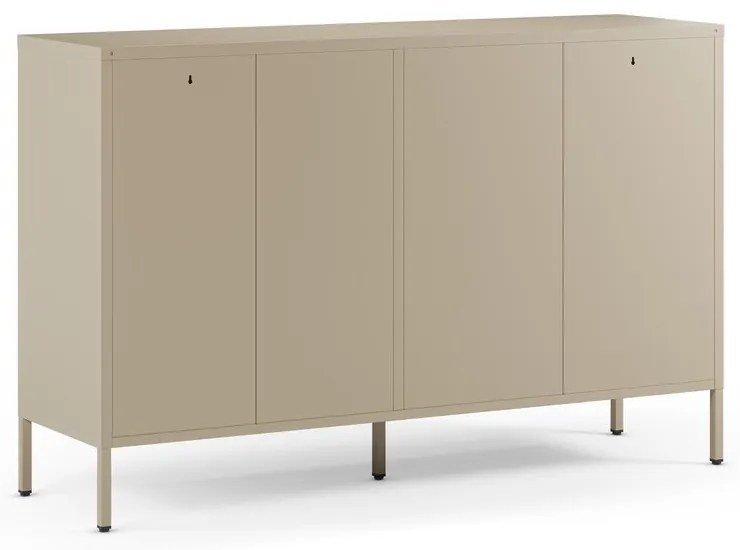 Кремав метален скрин 140x90x40 cm Fayna – Marckeric