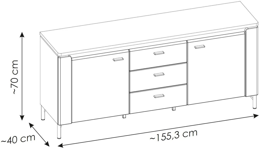 TV шкаф Eclat I-Leuko