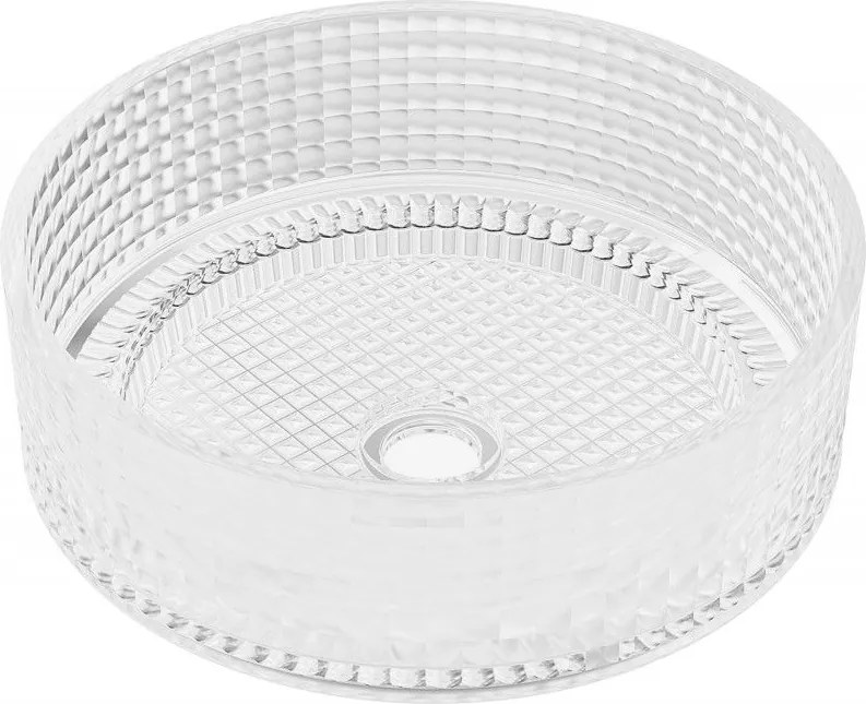 Mexen Lira стъклена мивка за плот 37 x 37 см, прозрачна - 24053700