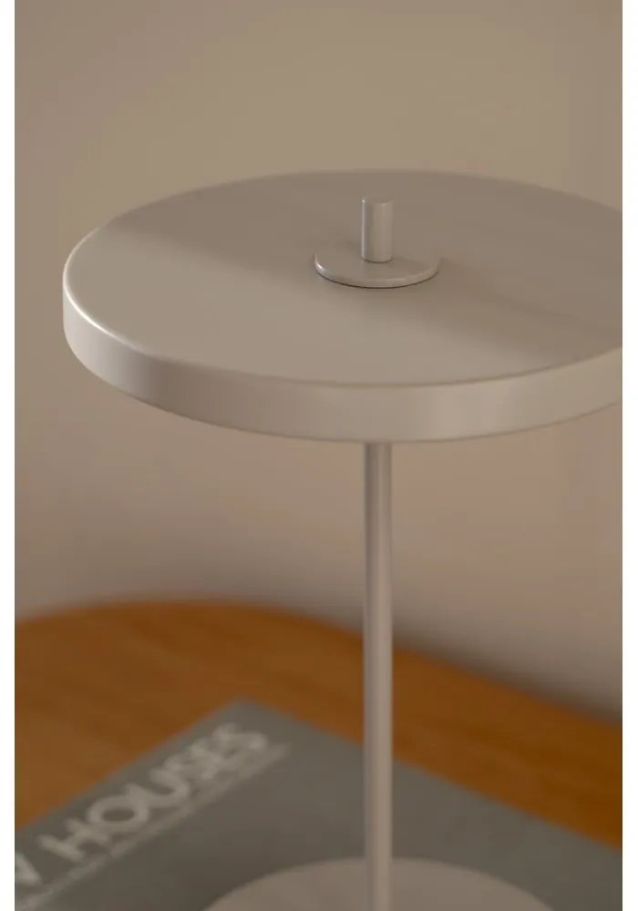 Светлосива метална LED настолна лампа с метален абажур (височина 31 cm) Asteria Move – UMAGE