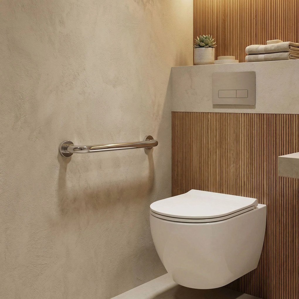 Прав дръжка за баня Chrome 40cm