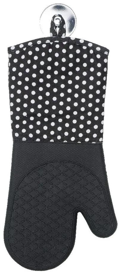 Комплект от 2 черни силиконови ръкавици за фурна - Wenko