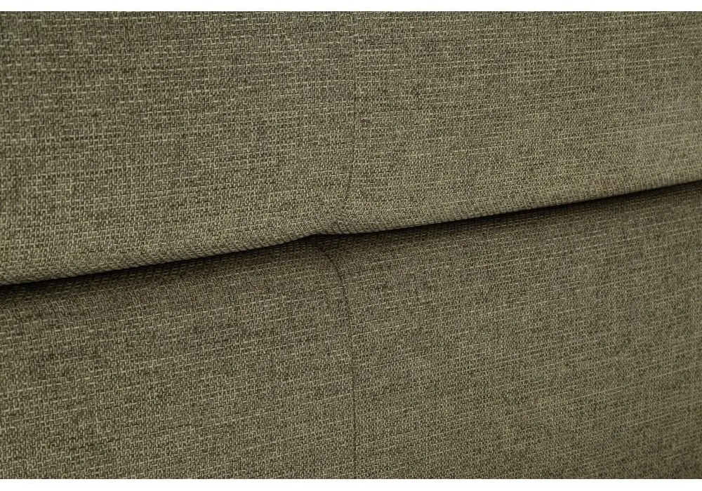 Зелено двойно легло 180x200 cm тапицирано с място за съхранение с включена подматрачна рамка Lotte – Meise Möbel