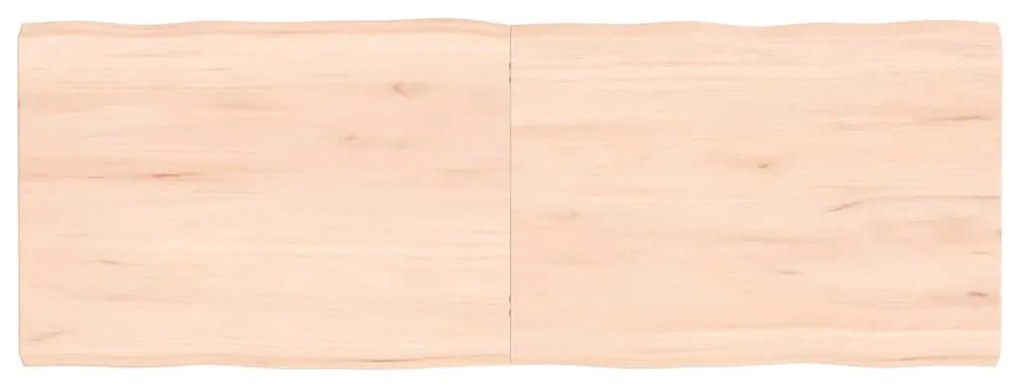 363898 vidaXL Плот за маса 140x50x(2-4) см необработено масивно дърво жив ръб