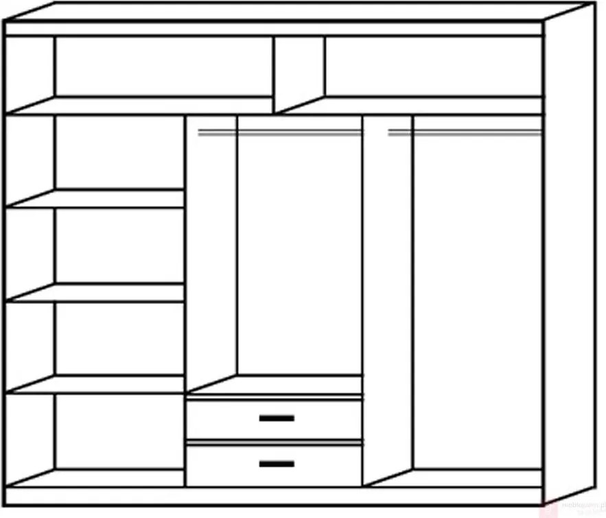 Гардероб Zaist plus плъзгащ се-Leuko