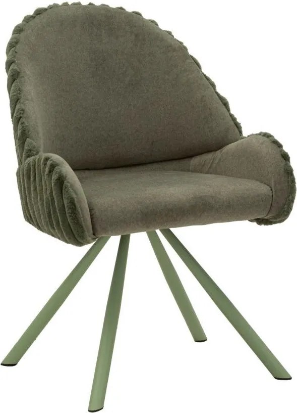 Зелени тапицирани трапезни столове в комплект с подлакътници 2 бр. Stockholm – Mauro Ferretti