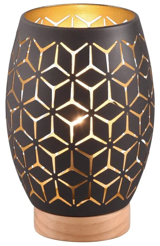 Черна настолна лампа (височина 21 cm) Bidar - Reality