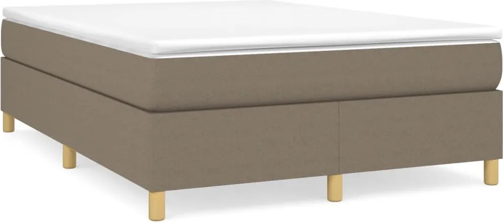 3120957 vidaXL Рамка за легло с пружини, таупе, 140x190 см плат