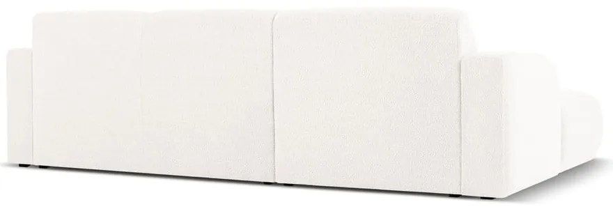 Бял ъглов диван от плат букле (ляв ъгъл) Molino - Micadoni Home